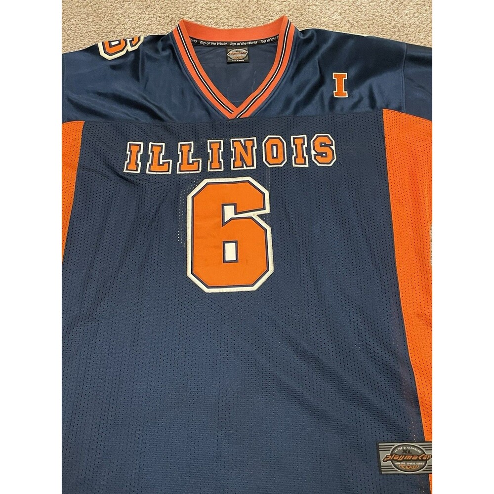 Vintage Nike NCAA University Illinois Fighting Illini #7 Football Jersey XL - Picture 4 of 5